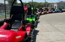 Row of go karts at Lilli Putt